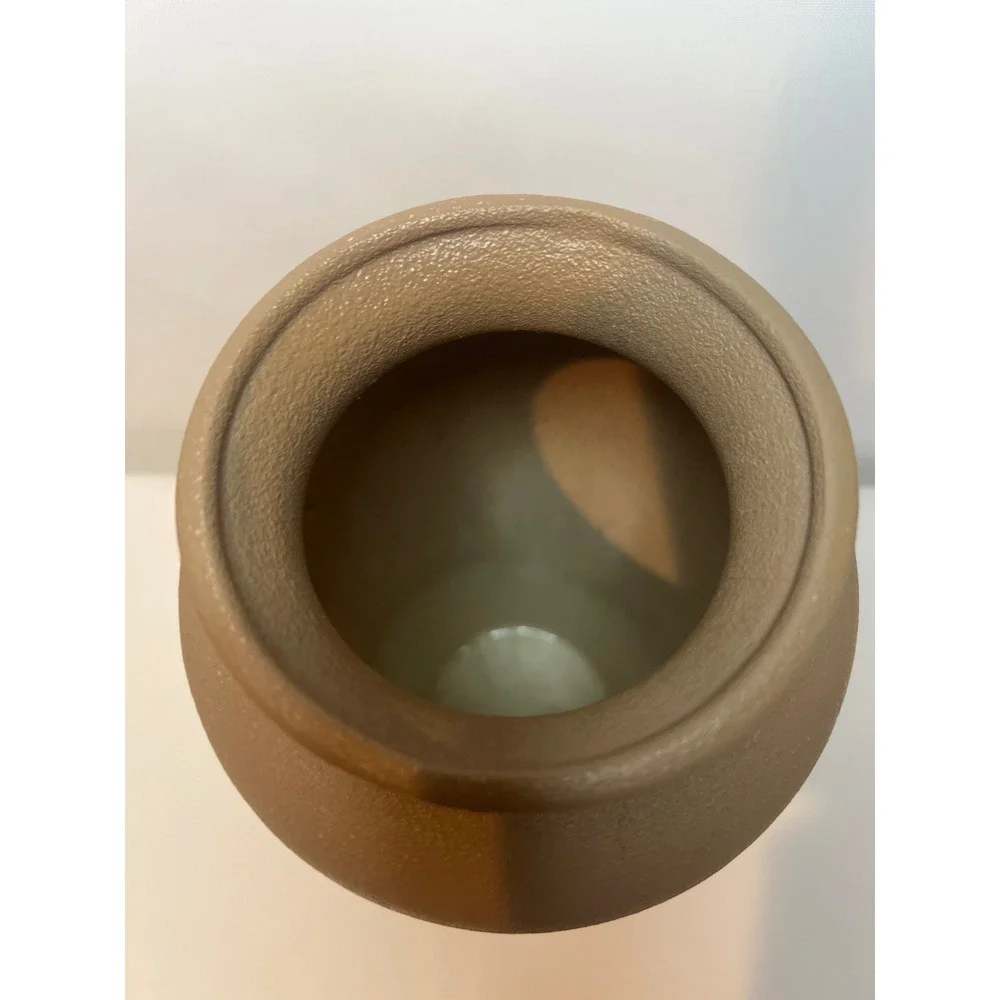 Vintage Harris Potteries Textured Matte Ceramic Vase  ‎ Made in USA Modern Boho